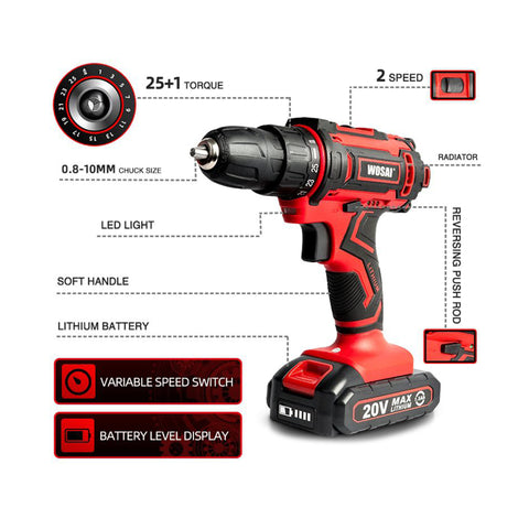 Cordless Screwdriver Wosai Cordless Screwdriver Wosai