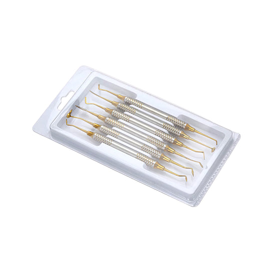 6Pcs Dental Filling Instrument Titanium Coated Kit