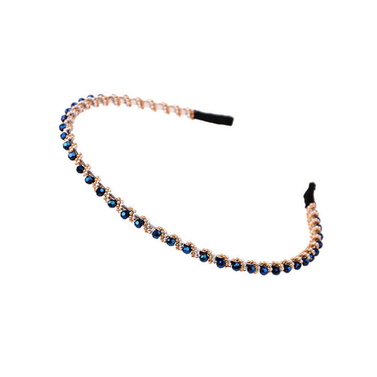 Korean Crystal Alloy Thin Beads Rhinestone Hairband