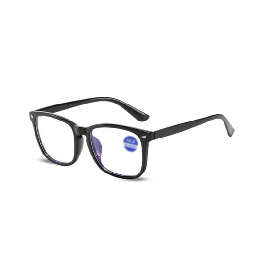 Sleek Black frame transparent vision glasses