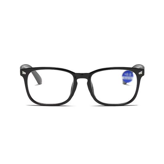 Sleek Black frame transparent vision glasses