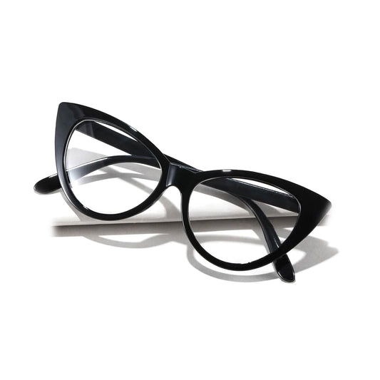 Cat eye sleek style frame glasses