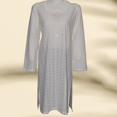 Chikankari lace design kurti Chikankari lace design kurti