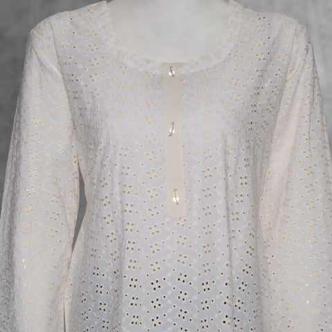 Chikankari lace design kurti Chikankari lace design kurti