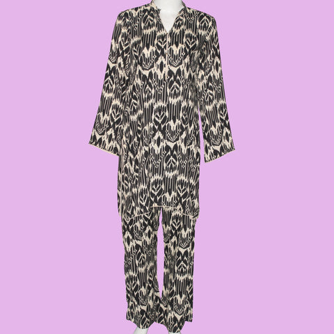 Collar with Piping design (2pcs Suit) Lawn Collar with Piping design (2pcs Suit) Lawn