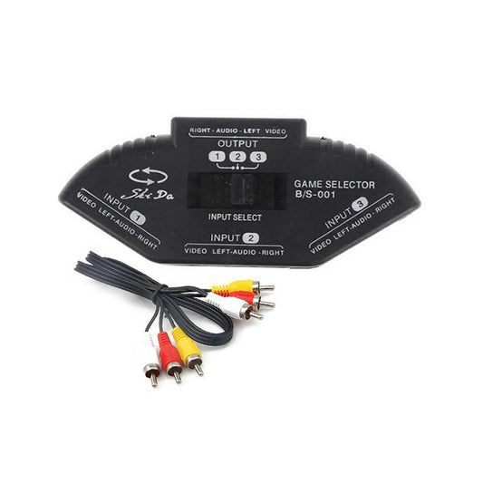 3Way AV RCA Audio Video Sector Box