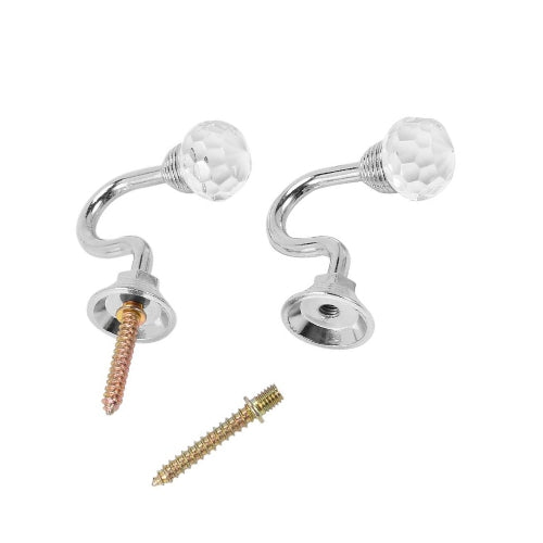 Retro Crystal Glass Curtain Hook
