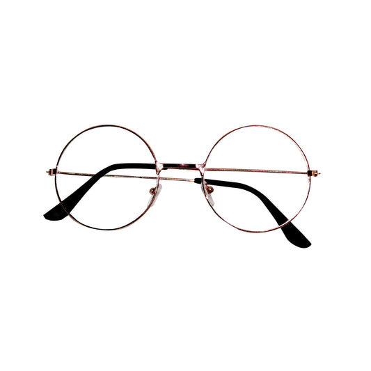 Metal Frame Round Glasses (Gold)
