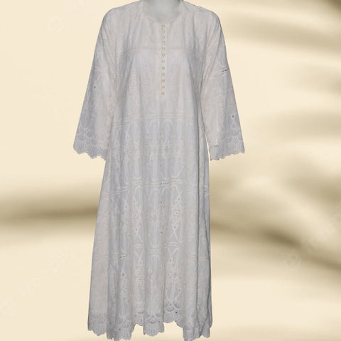 Long length fancy frock net chikankari Long length fancy frock net chikankari