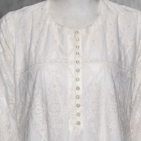 Long length fancy frock net chikankari Long length fancy frock net chikankari