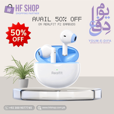 REALFIT F2 Bluetooth Earphone TWS Wireless Earbuds