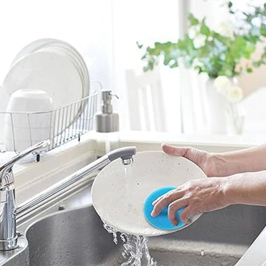 Dish Washing Silicone Sponge Kitchen Scrubber
