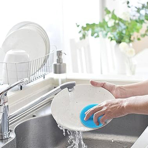Dish Washing Silicone Sponge Kitchen Scrubber
