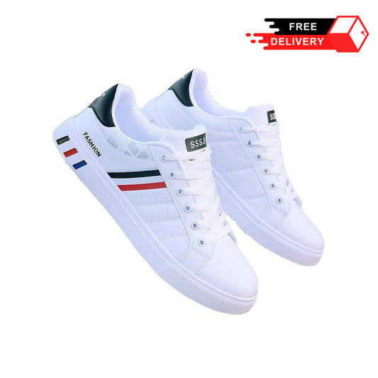 White Flat Sneakers