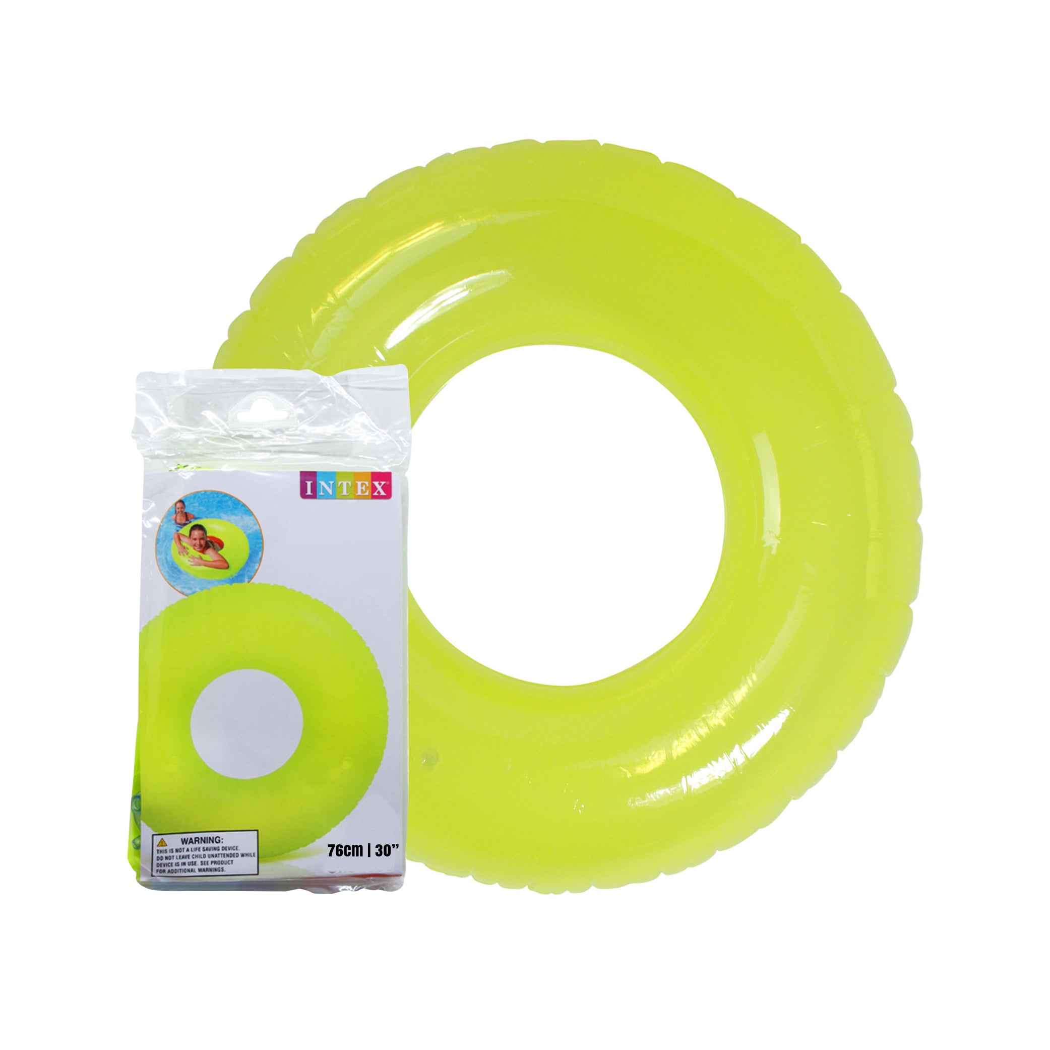 Inflatable Bright Yellow Swim Ring Tube – HF SHOP