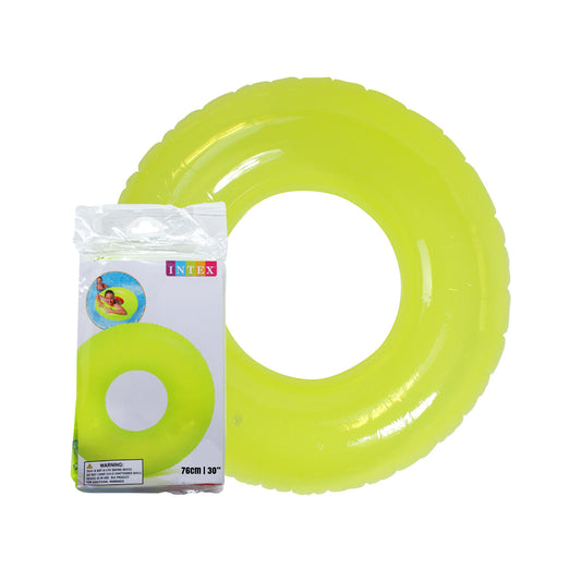 Inflatable Bright Yellow Swim Ring Tube