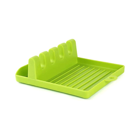 Rectangular Green Plastic Spatula Stand