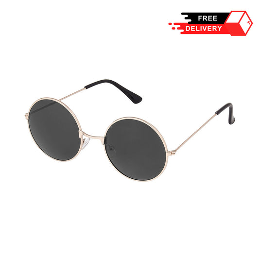 Retro Thin Frame Round Sleek Sunglasses
