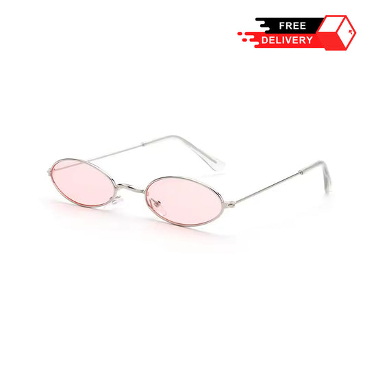 Thin Skinny Trendy Oval Sunglasses