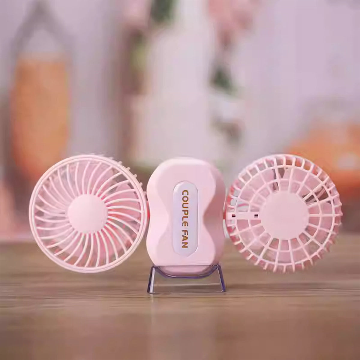 Couple Fan Dual Motor Rotatable Charging Fan