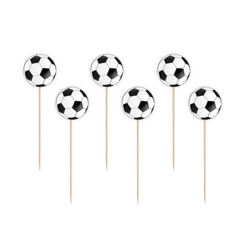 Soccer Balls Decorative Sticks For Muffins,Cup Cake