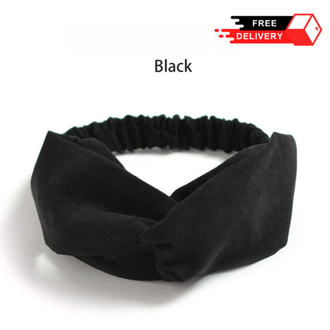 Cross Elastic Head Wrap Twisted Turban Headband