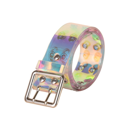 Men Grommet Holographic Belt