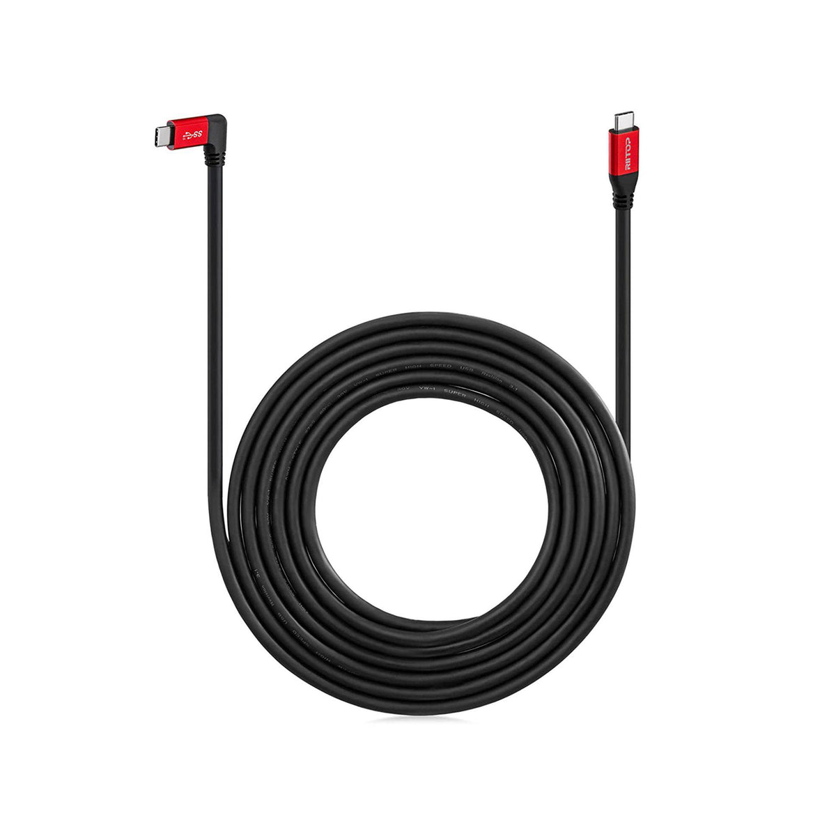 RIITop USB Right Angle C to C Long Cable