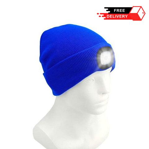 Unisex Rechargeable USB Headlamp Beanie Cap