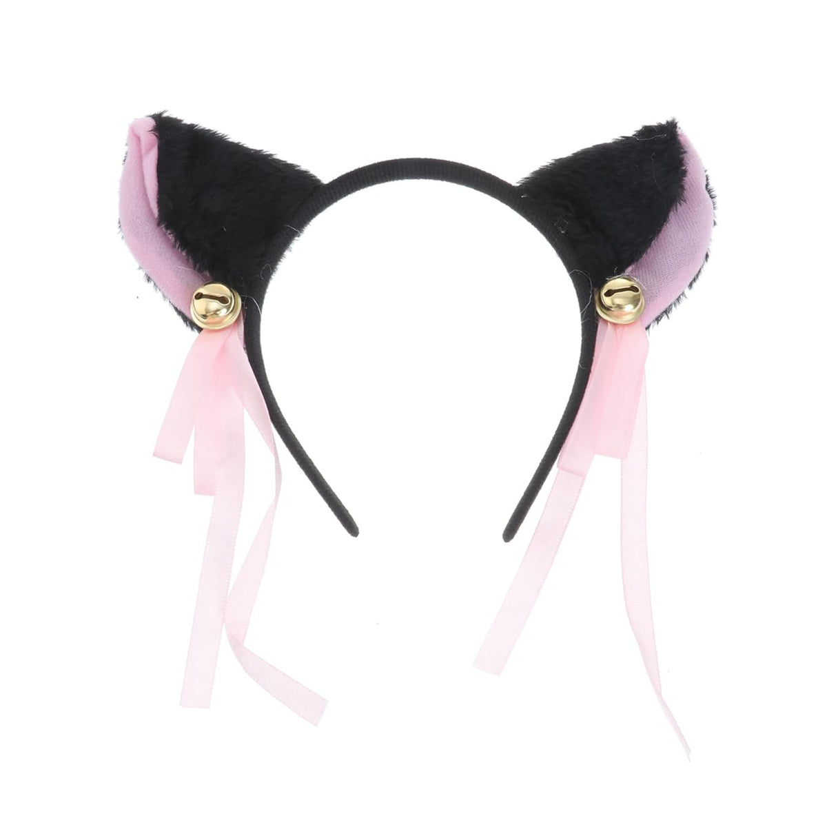 Plush Cat Ears Cosplay Headband With Bowknot Bell