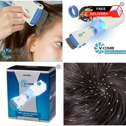 V Comb Vacuum Eliminate tool remove lice