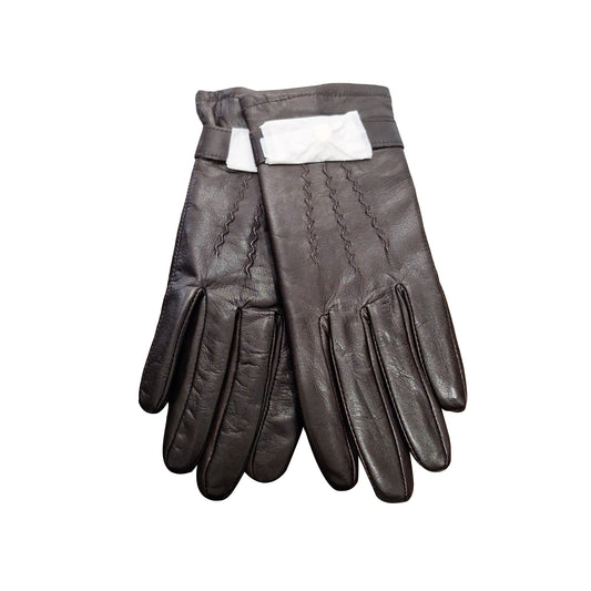 Vintage Men’s Leather Lined Gloves Dark Brown 1960s Style
