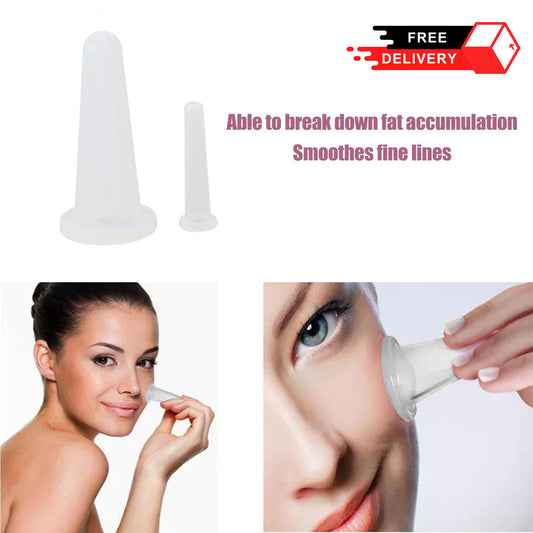 2pcs Silicone Facial Cupping Set