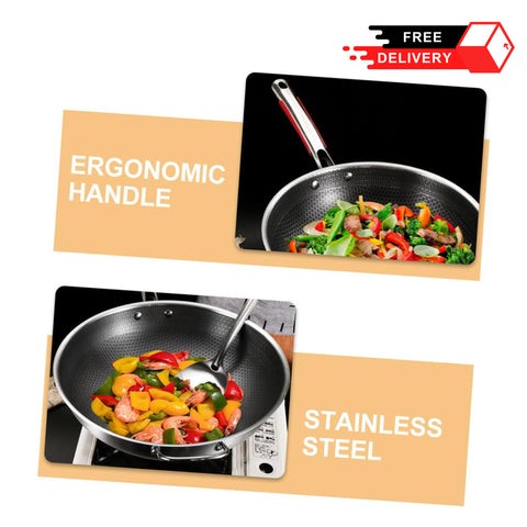 Super Non-Stick Deep Honeycomb Pan 30cm