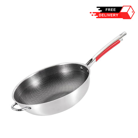 Super Non-Stick Deep Honeycomb Pan 30cm
