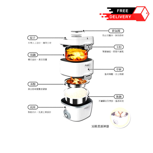 Ciline Coopot Electric Lunch Box - Food Cooking Pod