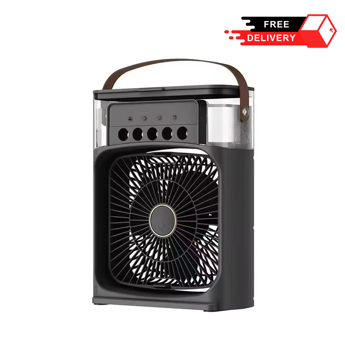 Air Conditioning Portable Fan with Mist Water and Fog Lights
