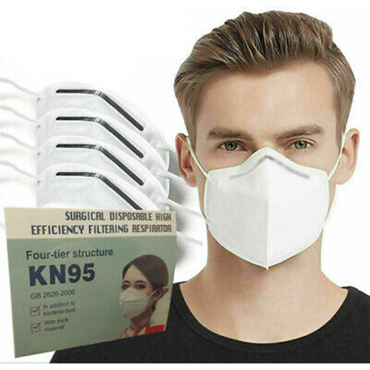 KN95 Face Mask White & Black - Pack of 50