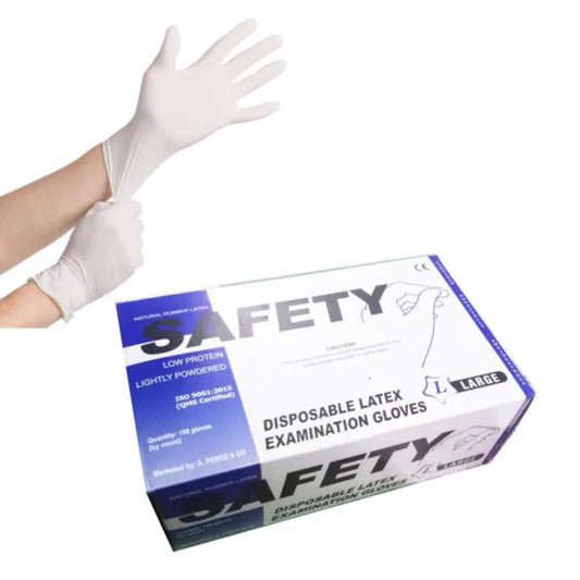 Disposable Latex Examination Gloves 100pcs (Large Size)