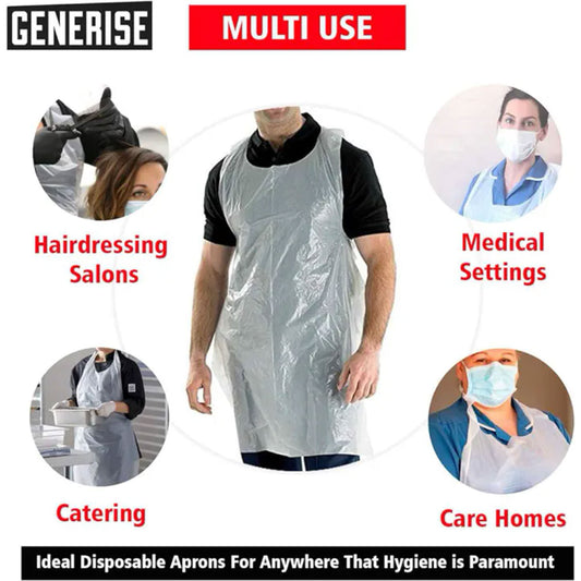 Transparent Disposable Kitchen Apron - Pack of 100