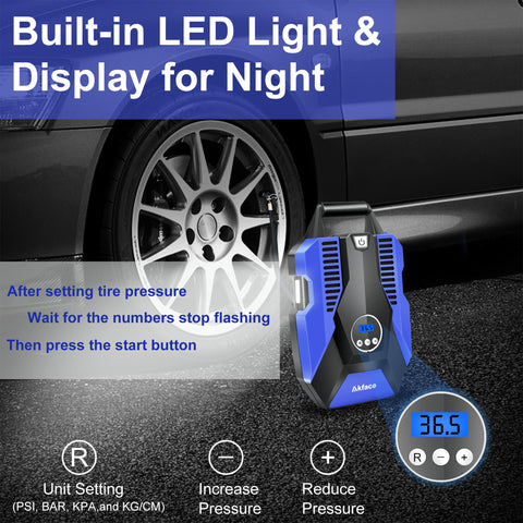 Tire Inflator Portable Air Compressor DC 12V