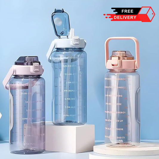 Transparent Trendy Water Bottle - 2000 ml Capacity