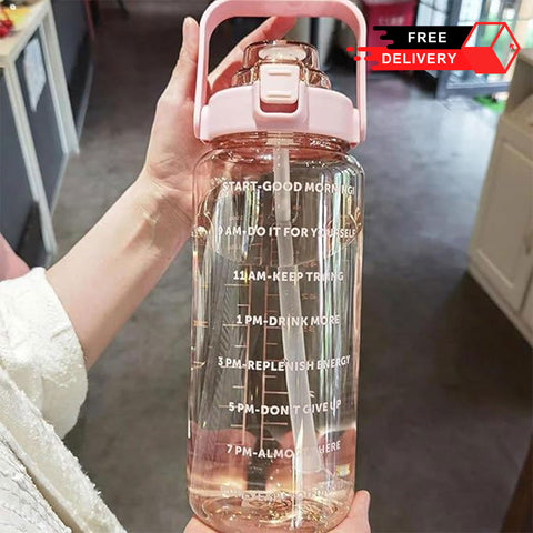 Transparent Trendy Water Bottle - 2000 ml Capacity