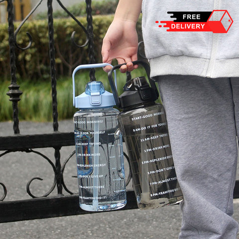 Transparent Trendy Water Bottle - 2000 ml Capacity
