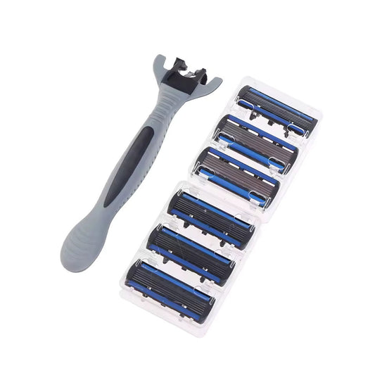 6 Layers Shaving Razor with 6 Blades Replacement Razor Head