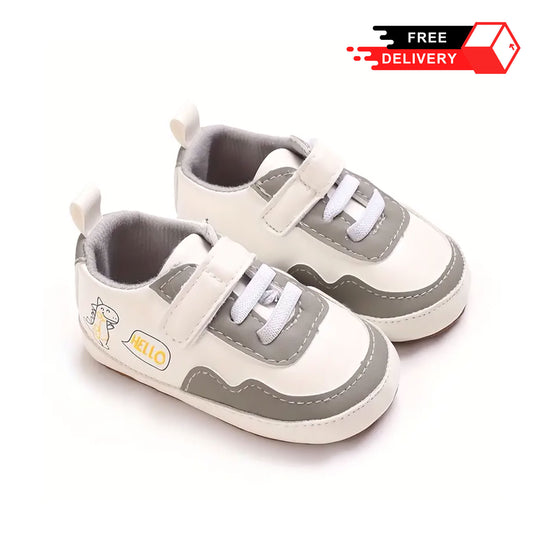 Adorable Cartoon Print Soft Sole Baby Sneakers