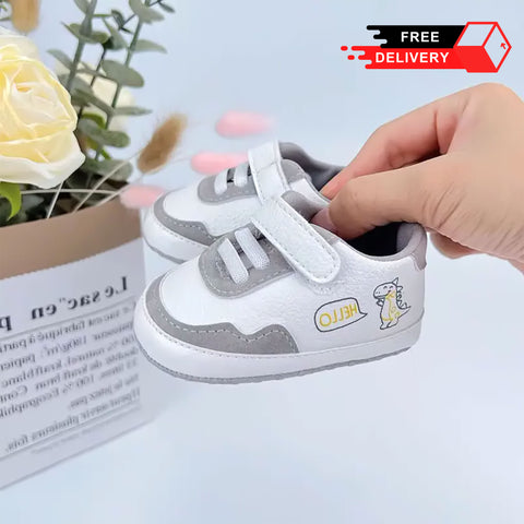 Adorable Cartoon Print Soft Sole Baby Sneakers