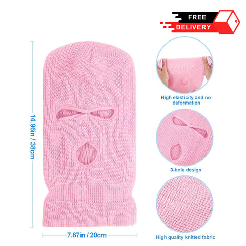 Face Cover Mask Neck 3 Hole Knitted Full