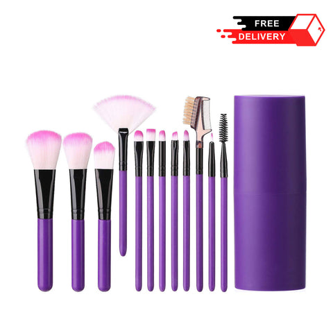 Makeup Brush Box - 12 Pcs