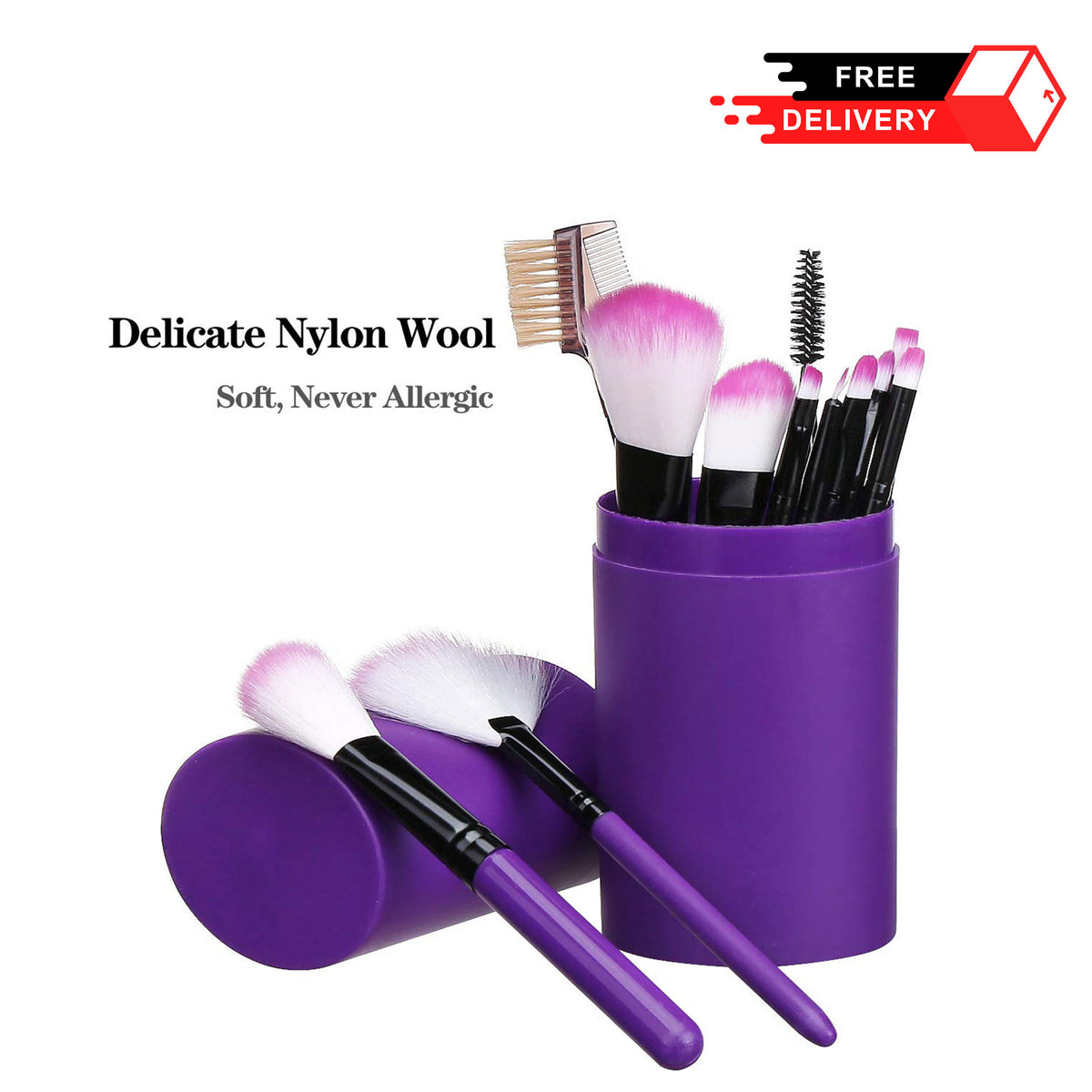 Makeup Brush Box - 12 Pcs